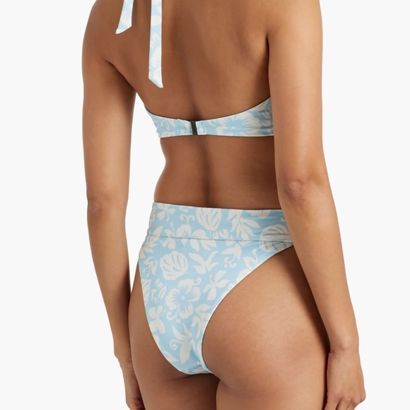 ONIA Blue Floral Cutout Swimsuit Size Small 4 - Picture 3 of 5